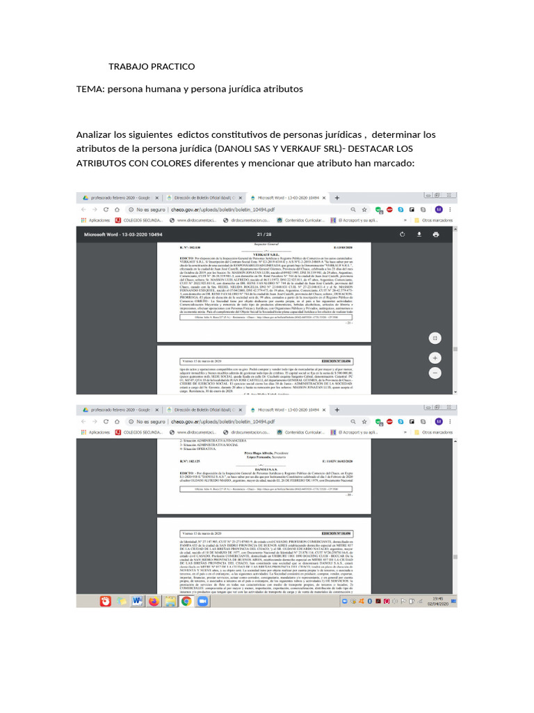 Trabajo Practico Atributos de Las Personas | PDF