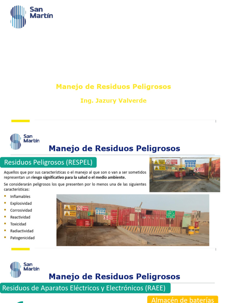 Capacitaciones_Manejo de RESPEL | PDF | Residuos | Cuestiones ambientales