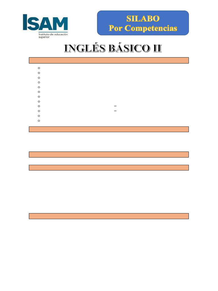 Competencias en Inglés Básico II | PDF | Evaluación | Aprendizaje