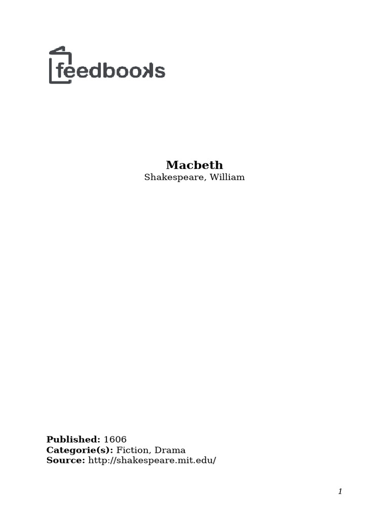 Macbeth (2) | PDF | William Shakespeare | Macbeth