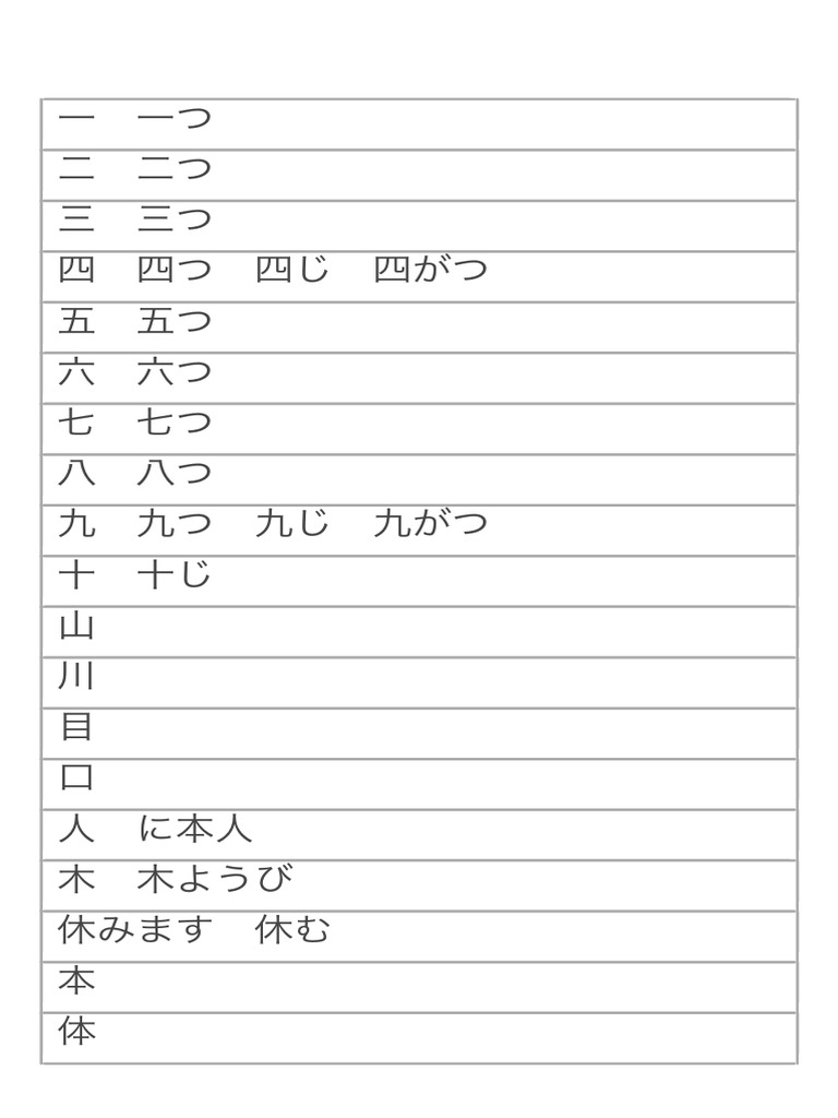 一 一つ | PDF