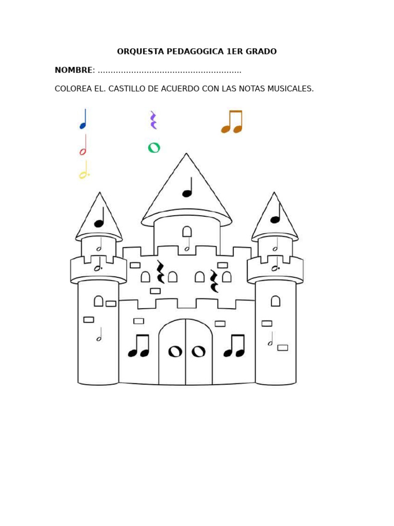Actividad De Musica Para Niños Pdf