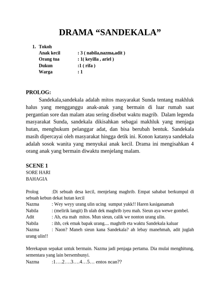 Mitos Sandekala dalam Drama Sunda | PDF