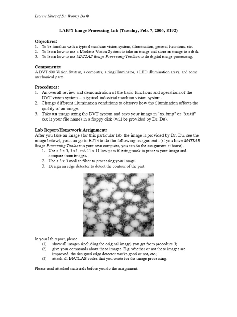 Image Processing | PDF | Matlab | Imaging
