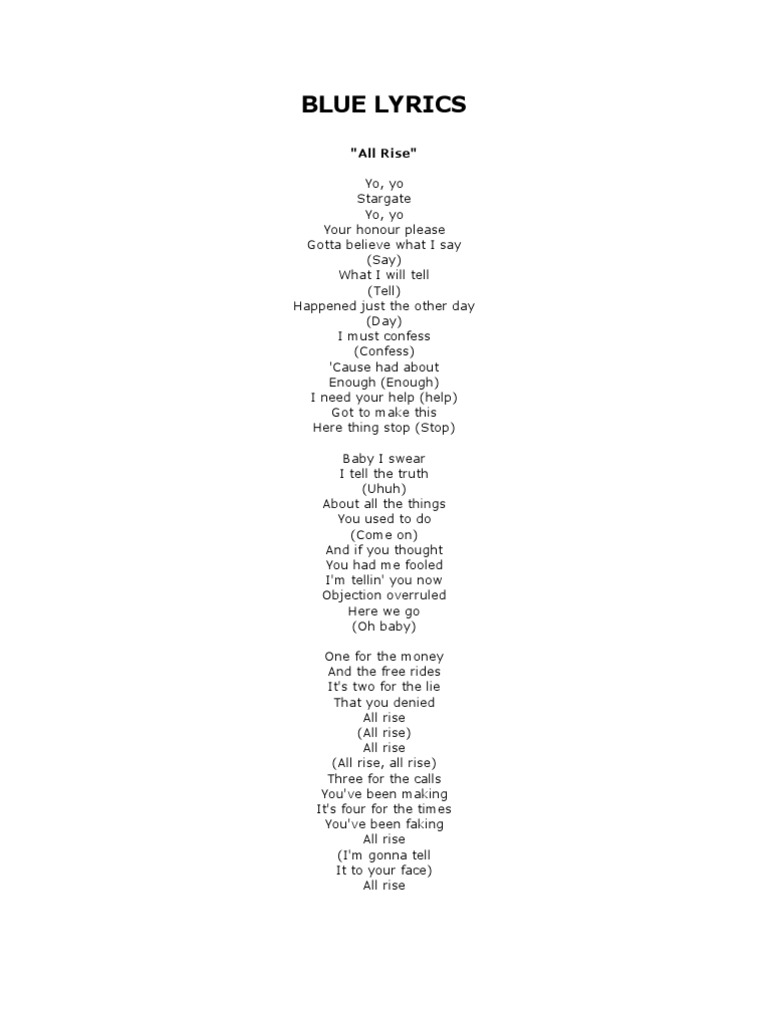 Lyrics Compilation for 