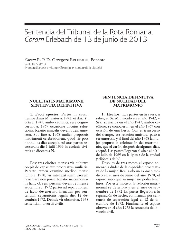 Nulidad de Matrimonio: Sentencia Definitiva | PDF | Anulación | Justicia