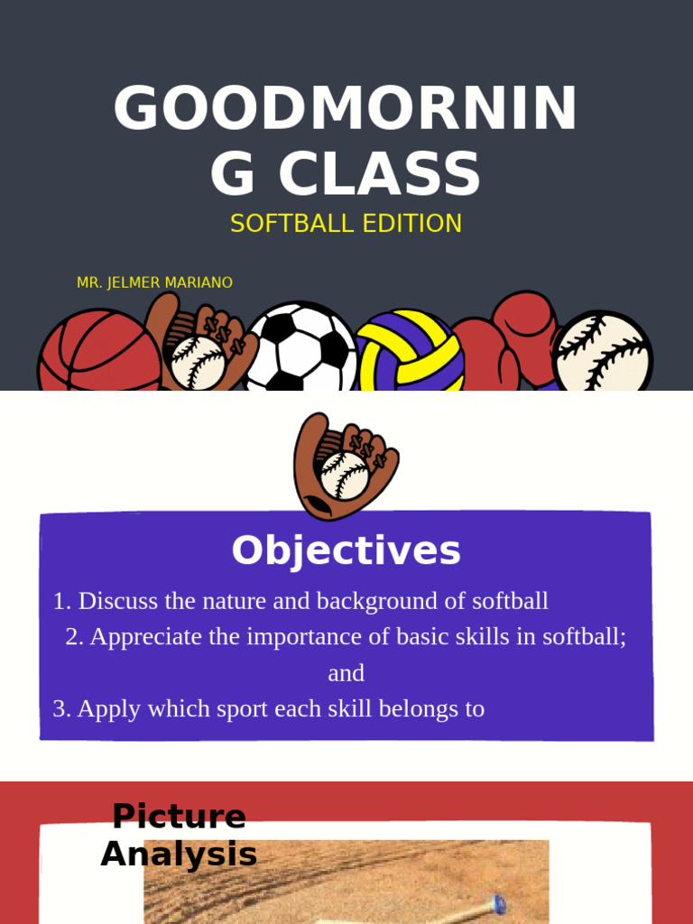 Softball Skills and History Overview | PDF | Softball | Games Of ...