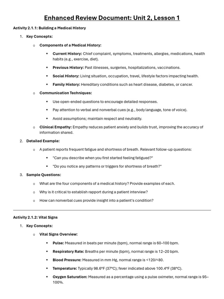 PBS+21.1 2.1.4+Review+Document | PDF | Heart Rate | Health Care