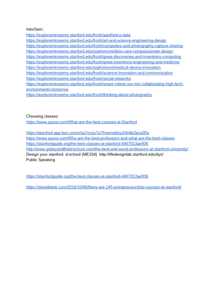 Choosing Classes Pdf