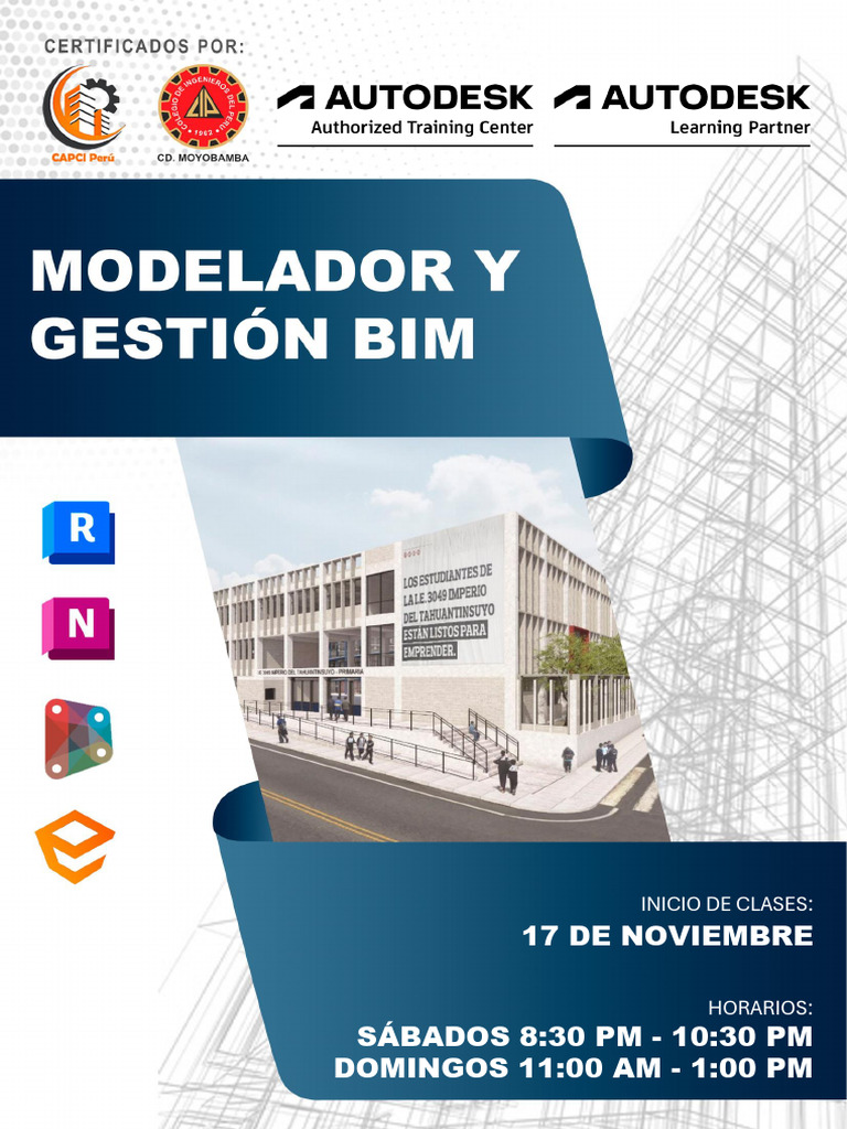 Brochure Curso Bim Integral - Noviembre | PDF | Autodesk Revit ...