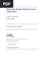 Hydraulic Design of Storm Sewers Using EXCEL