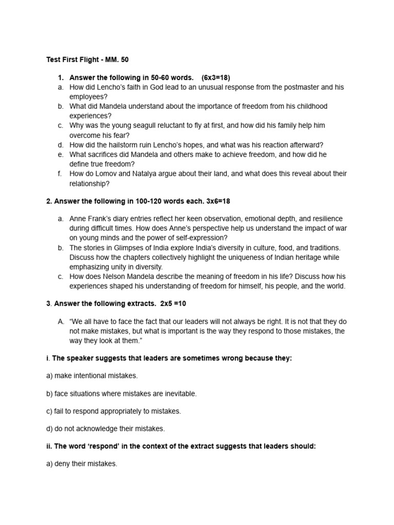 Test First Flight: Analysis & Responses | PDF | Psychology