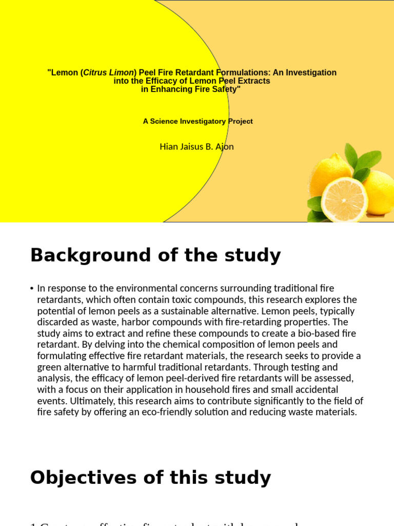 Lemon Citrus Limon Peel Fire (1) | PDF | Fires | Textiles