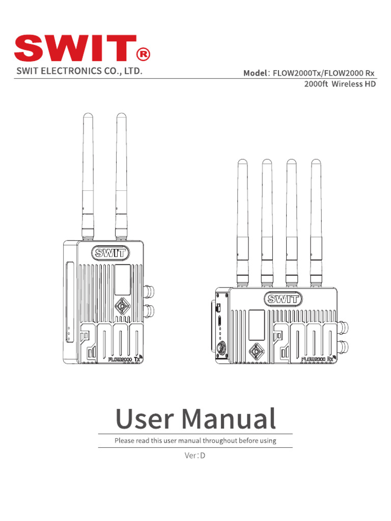 FLOW2000 User Manual, Suitable For Import To Vietnam | PDF ...
