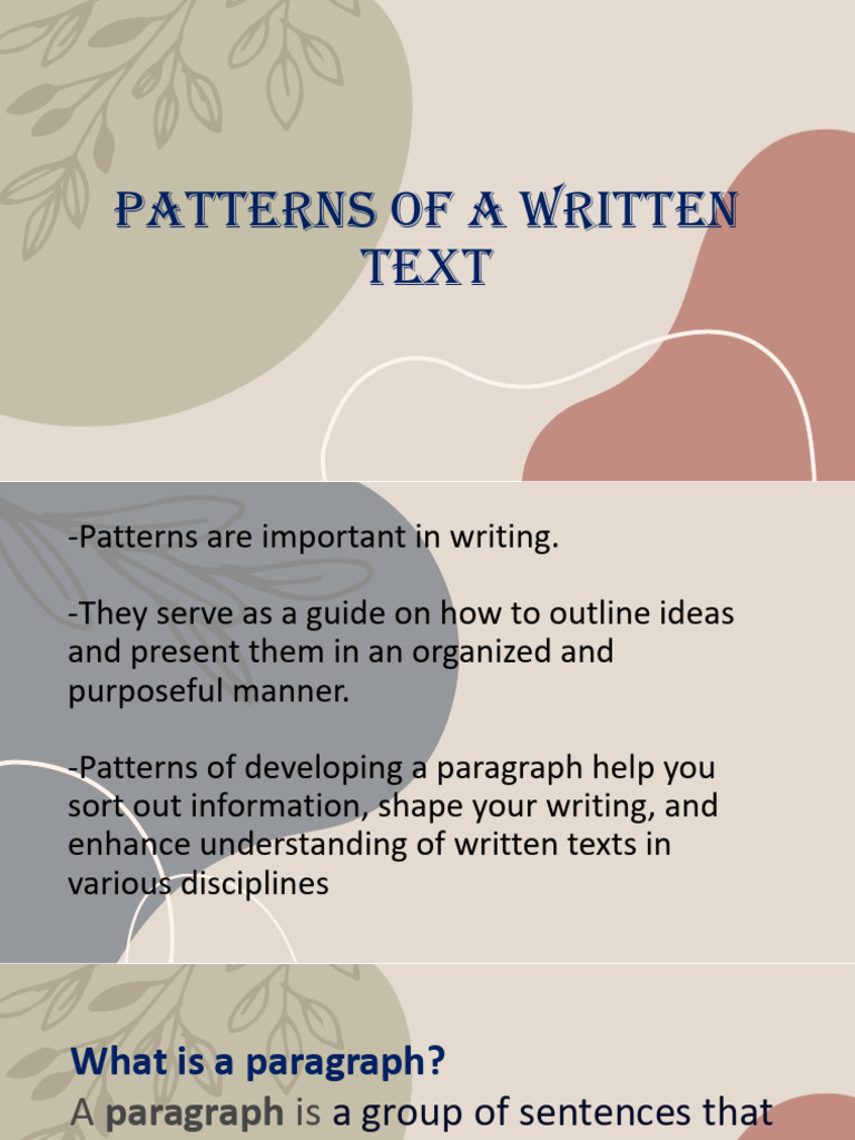 Patterns-of-A-Written-Text | PDF