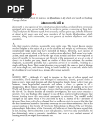 Mammoth Kill 2 - IELTS READING 2025