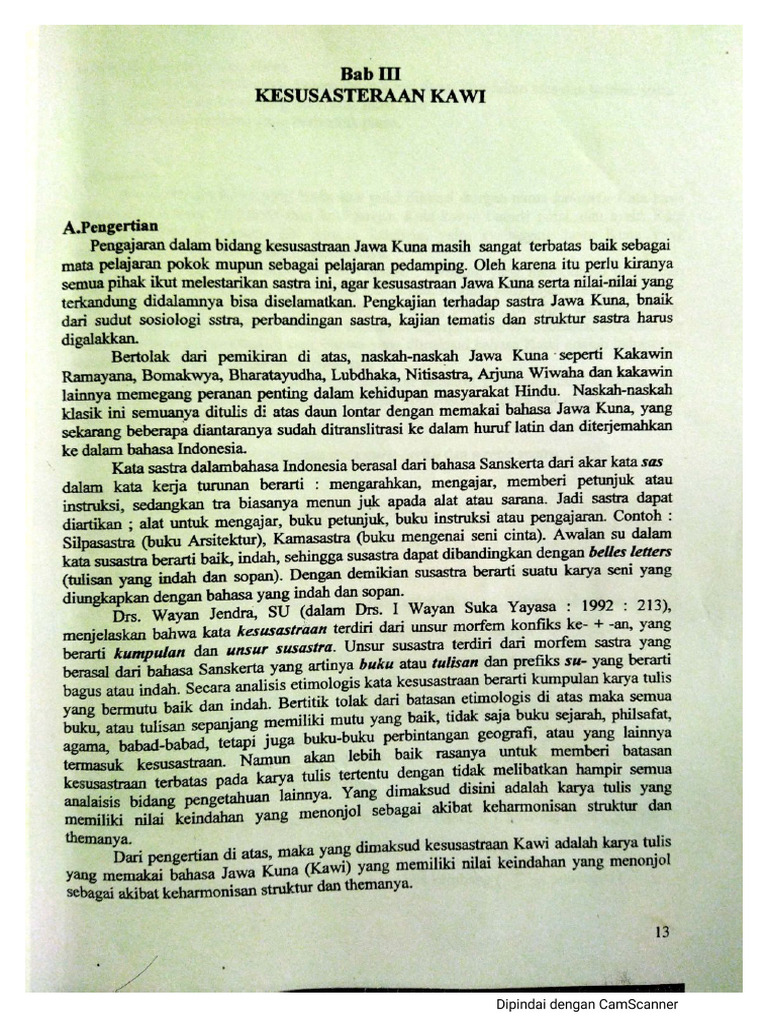 Kesusastraan Kawi | PDF