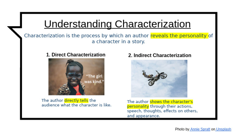 Characterization in Literature Explained | PDF