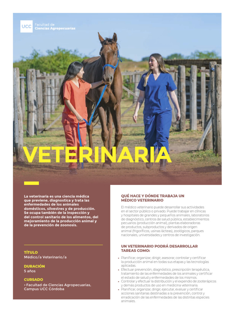 Funciones y Ámbitos del Médico Veterinario | PDF | Medicina Veterinaria ...