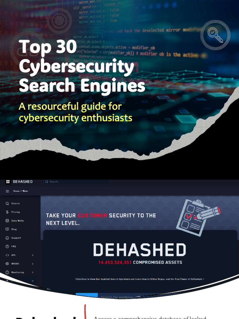 Top 30 Cybersecurity Search Engines | PDF | Security | Computer Security