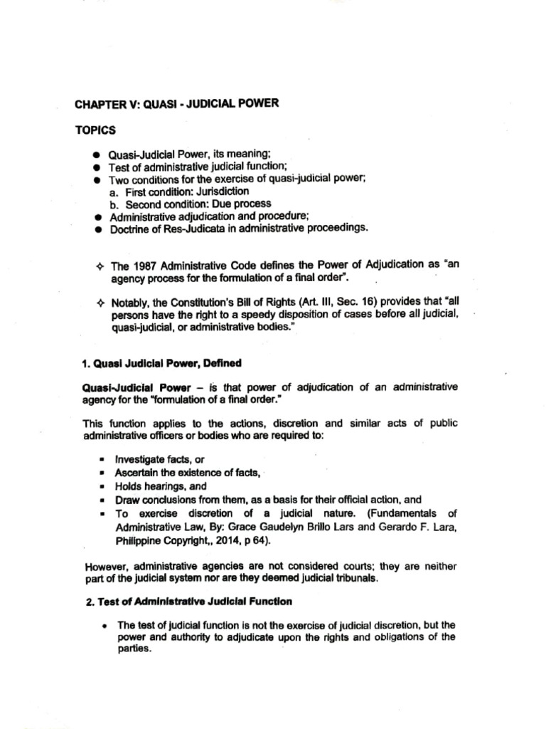 Understanding Quasi-Judicial Power | PDF | Burden Of Proof (Law ...