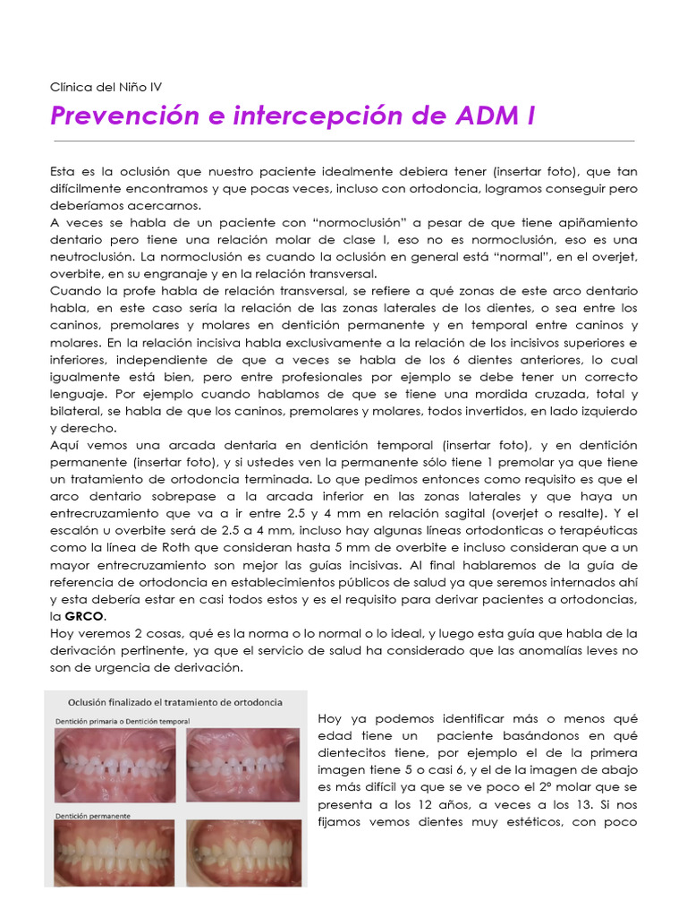 18.1 Prevención e Intercepción de ADM Parte I | PDF | Ortodoncia ...