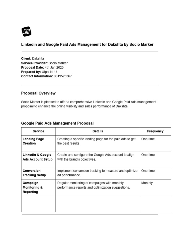 LinkedIn & Google Ads Proposal 2025 | PDF | Marketing