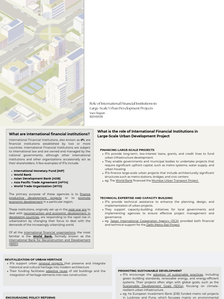 Vani - Role of International Financial Institutions in Large-Scale ...