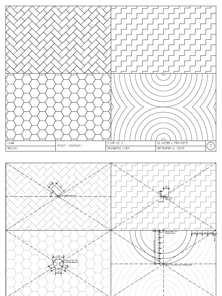 Graphics 1 - Plate 2 - Geometric Lines 1 | PDF | Circle | Triangle Geometry