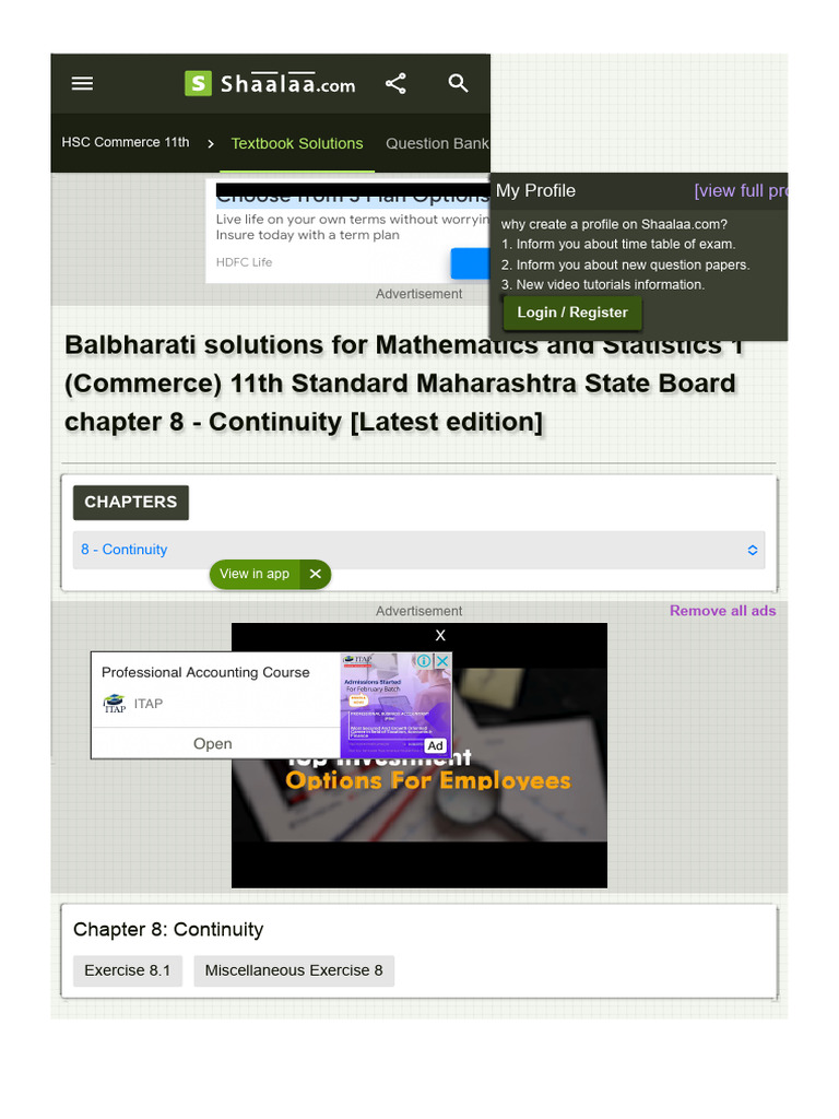 Class 11 Maths Solutions: Continuity | PDF | Educational Stages ...