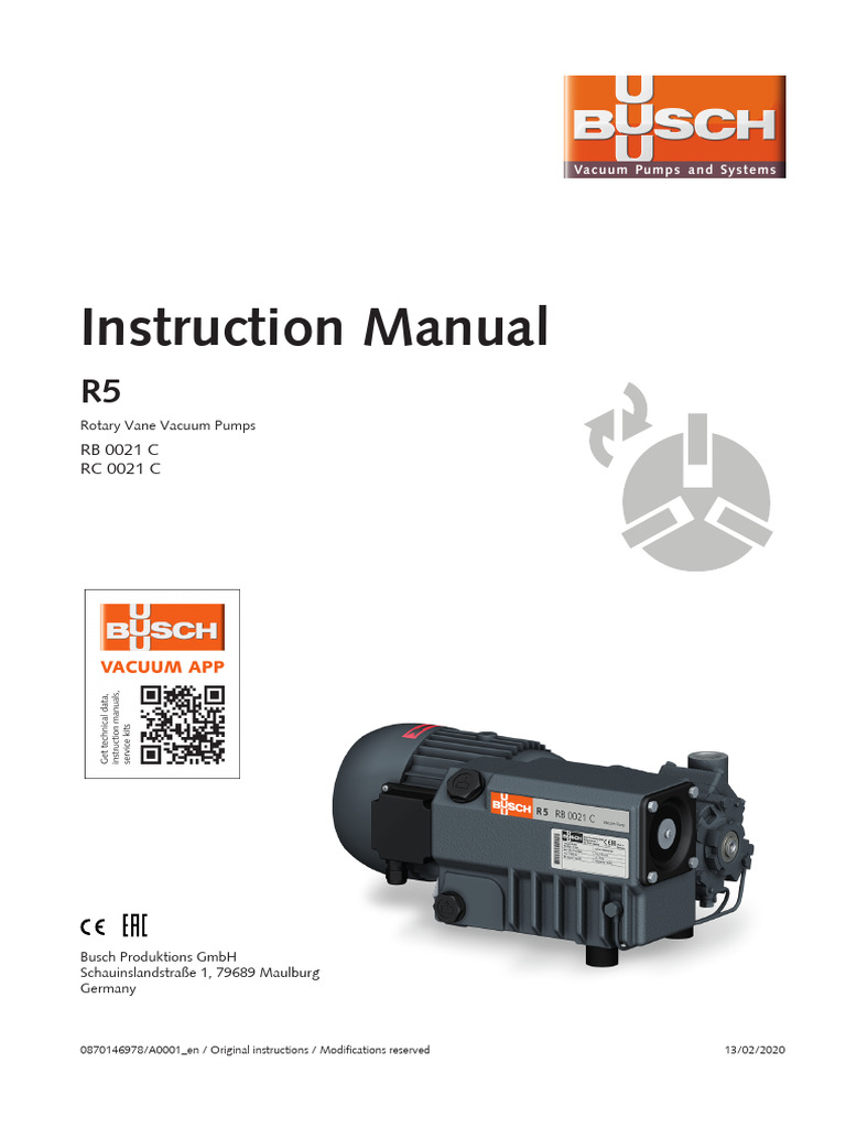 Busch r5 RB RC 0021c | PDF | Valve | Vacuum