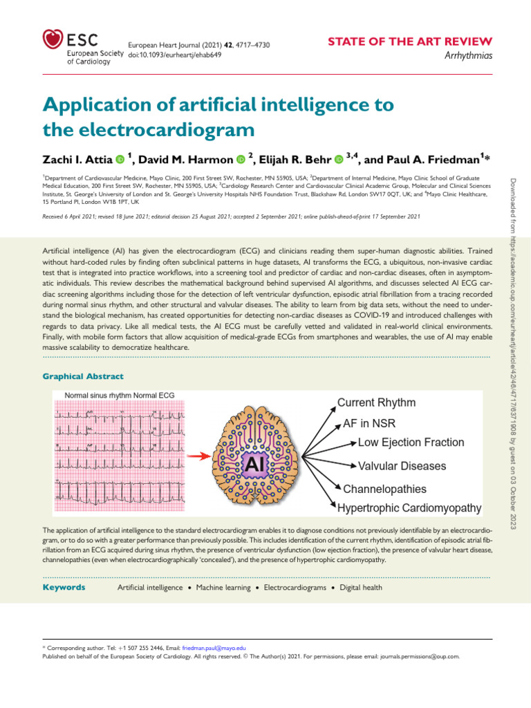 AI-Enhanced ECG Diagnostics | PDF | Receiver Operating Characteristic ...