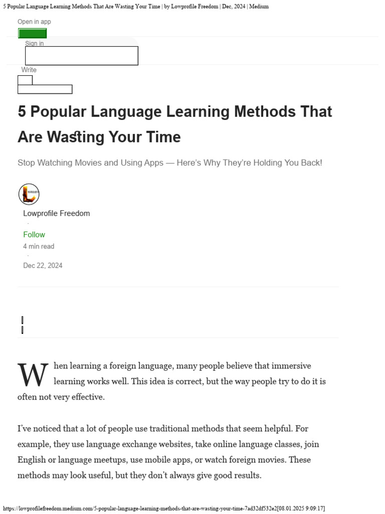 5 Popular Language Learning Methods That Are Wasting Your Time by ...