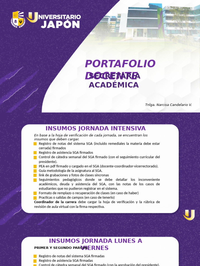 Insumos y Proceso del Portafolio Docente | PDF | Calendario