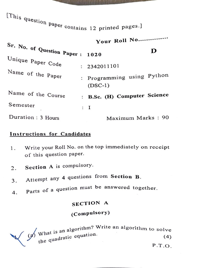 Python Sem-1 | PDF