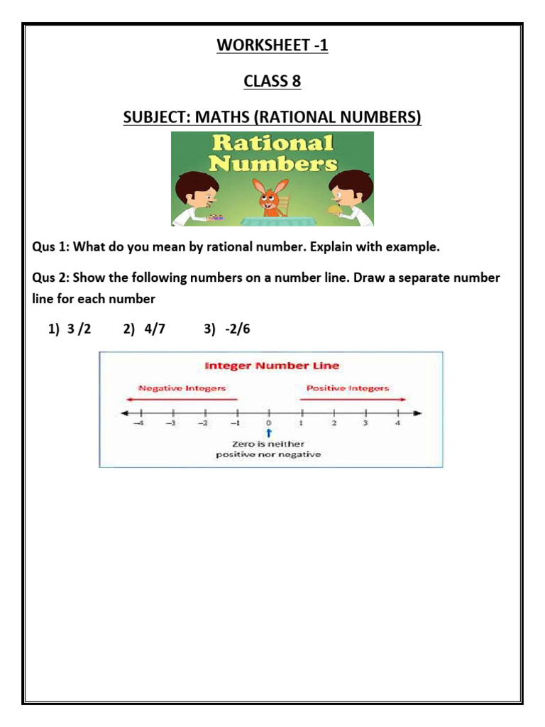Additive And Multiplicative Inverses Worksheet Pdf