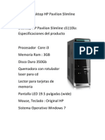 Desktop HP Pavilion Slimline S5110la