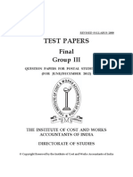 Final Group III Test Papers
