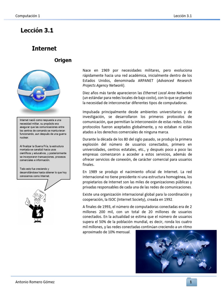 Historia y Tipos de Redes Informáticas | PDF | Red de computadoras ...