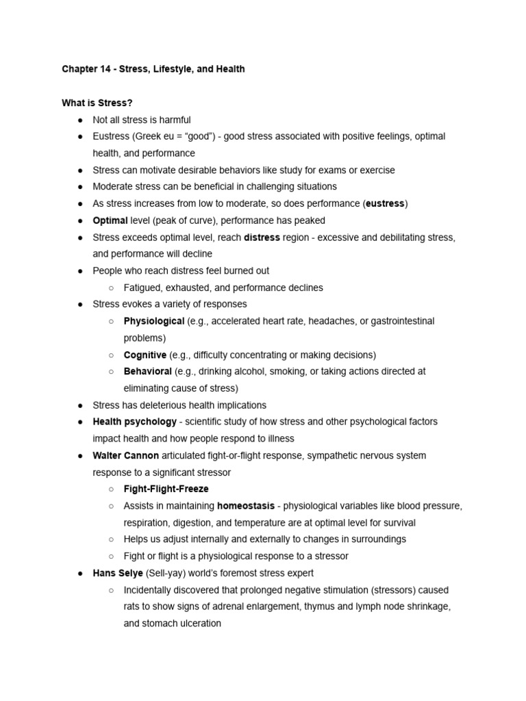 Eustress and Coping Strategies Explained | PDF | Stress (Biology ...