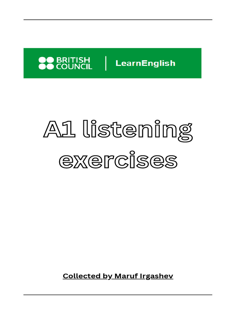 A1 Listening Exercises Collection | PDF