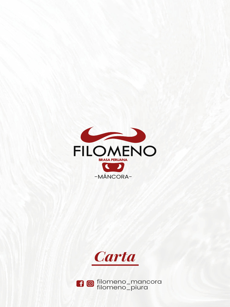 Menú Filomeno en Máncora | PDF | filete | pesto