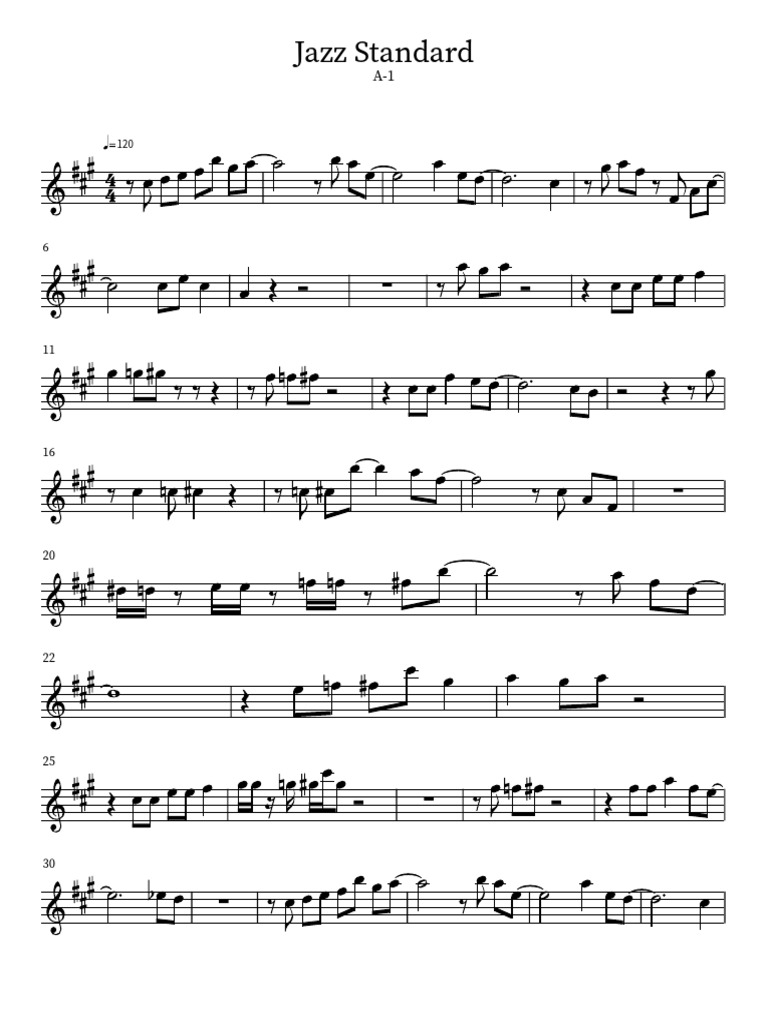 Jazz Standard Pdf