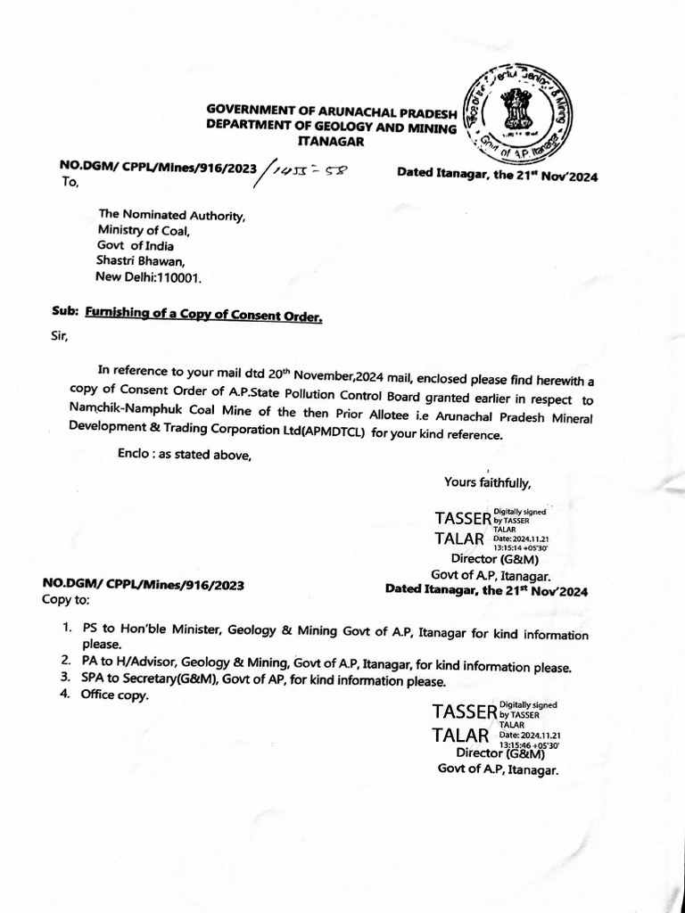 CTE CTO Namchik Received Form State Government | PDF