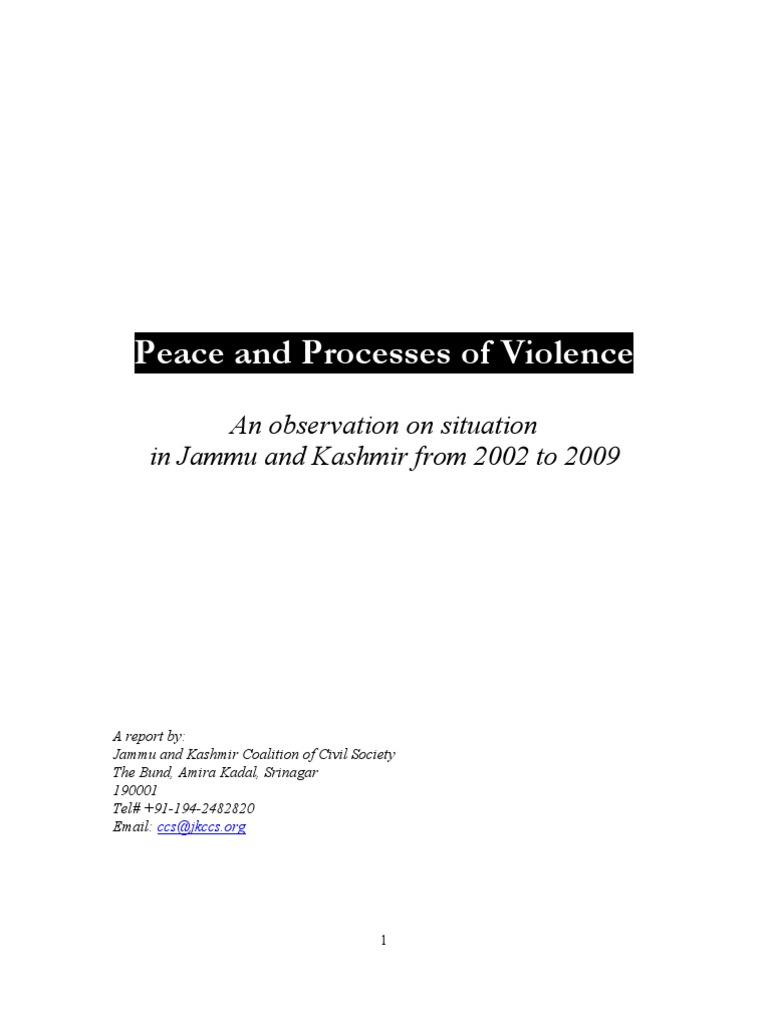 Peace and Processes of Violence Final | PDF | Human Rights Abuses ...