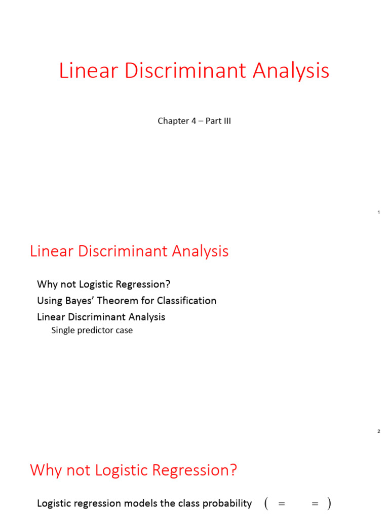 Understanding Linear Discriminant Analysis | PDF | Cross Validation ...