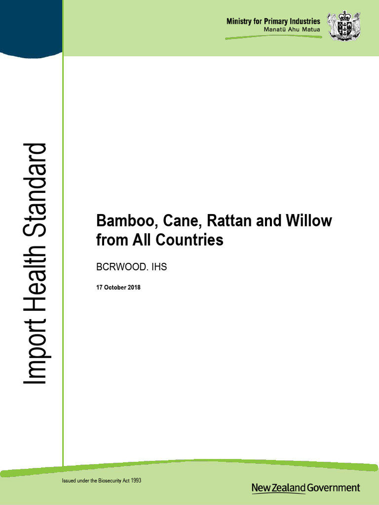Import Health Standard for Bamboo Products | PDF | Pest (Organism)