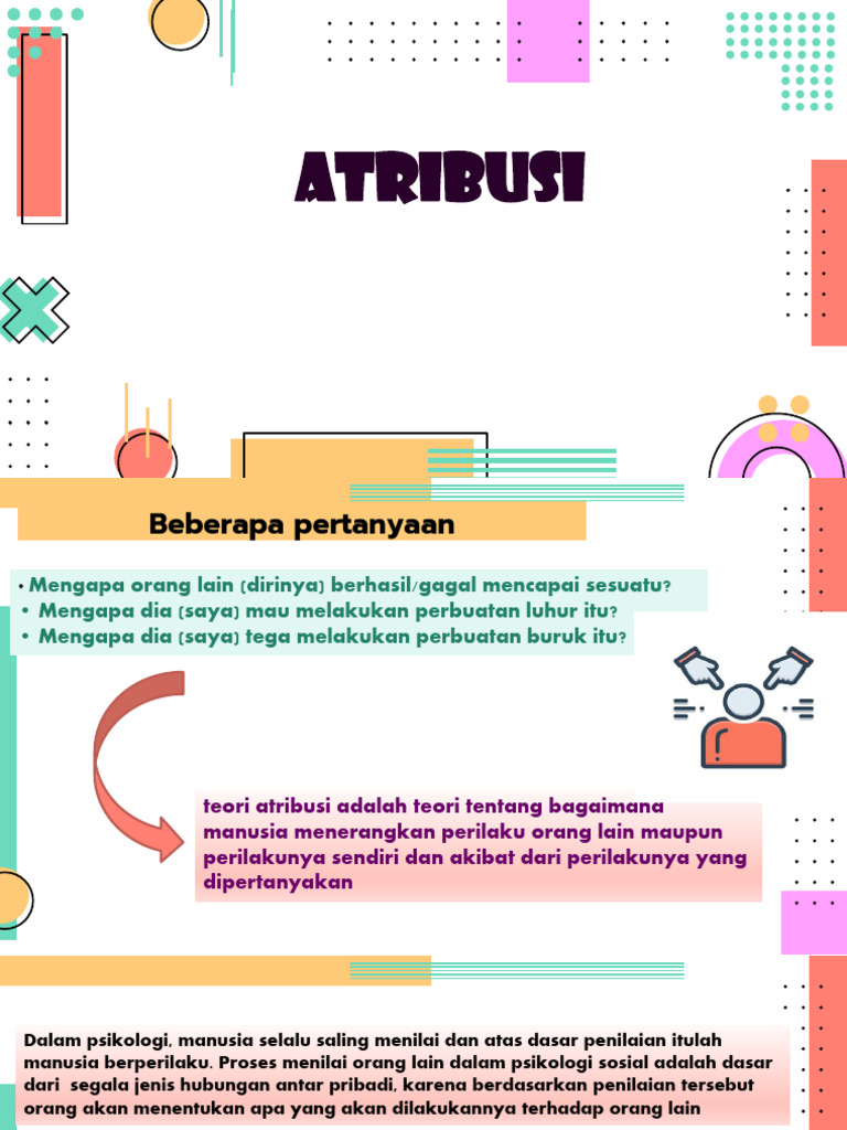Teori Atribusi dalam Psikologi Sosial | PDF