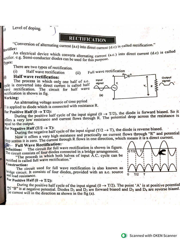 Rectification Notes | PDF