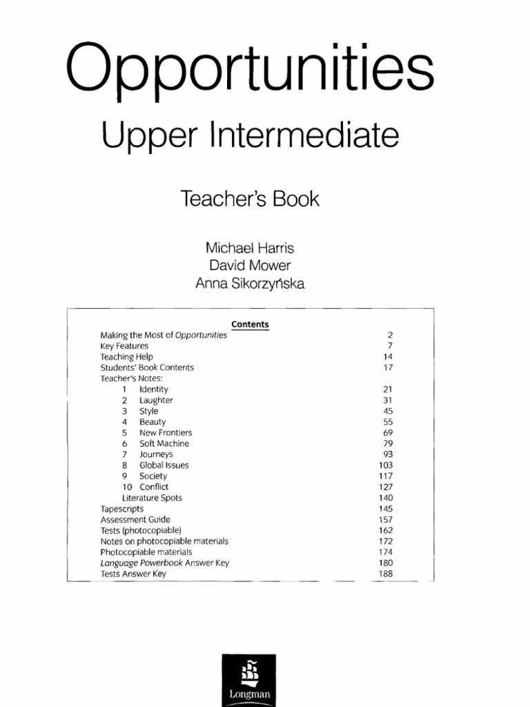 LONGMAN Opportunities Upper Intermediate Teacher S | PDF